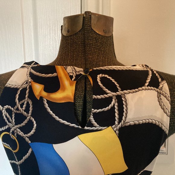 Soft draped Ralph Lauren Nautical Dress - Picture 7 of 8